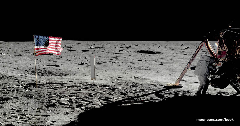 Neil Armstrong On the Moon with Flag