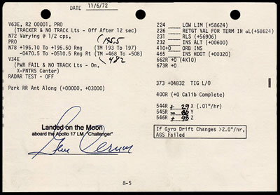 Apollo 17 Lunar Dust Page