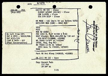Apollo 17 Lunar Dust Page