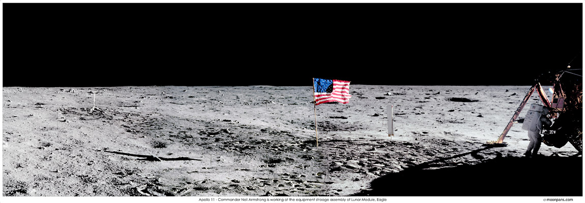 Neil Armstrong on the lunar surface