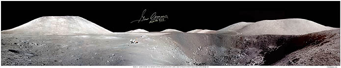 apollo astronaut moonwalker autographed lunar surface panoramas Astronaut Autographs