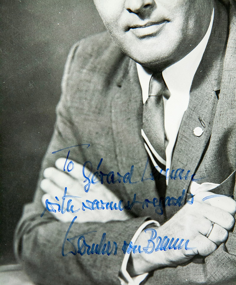 Werner Von Braun  signed photo 