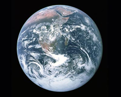 Apollo 17 photo of the full earth