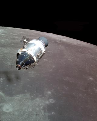 apollo 15 CSM in Lunar orbit photo 