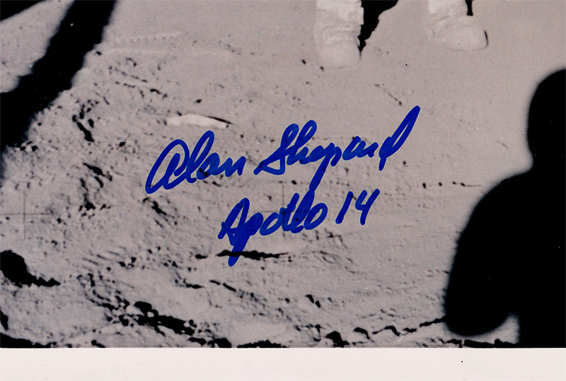 Alan Shepard and Edgar Mitchell  Autographs Signed Photos