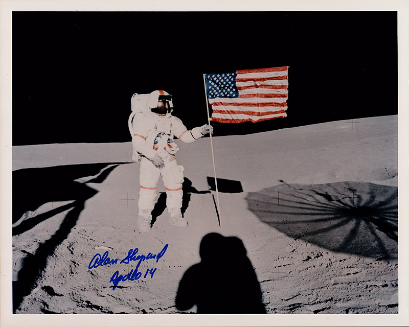 Alan Shepard and Edgar Mitchell  Autographs Signed Photos